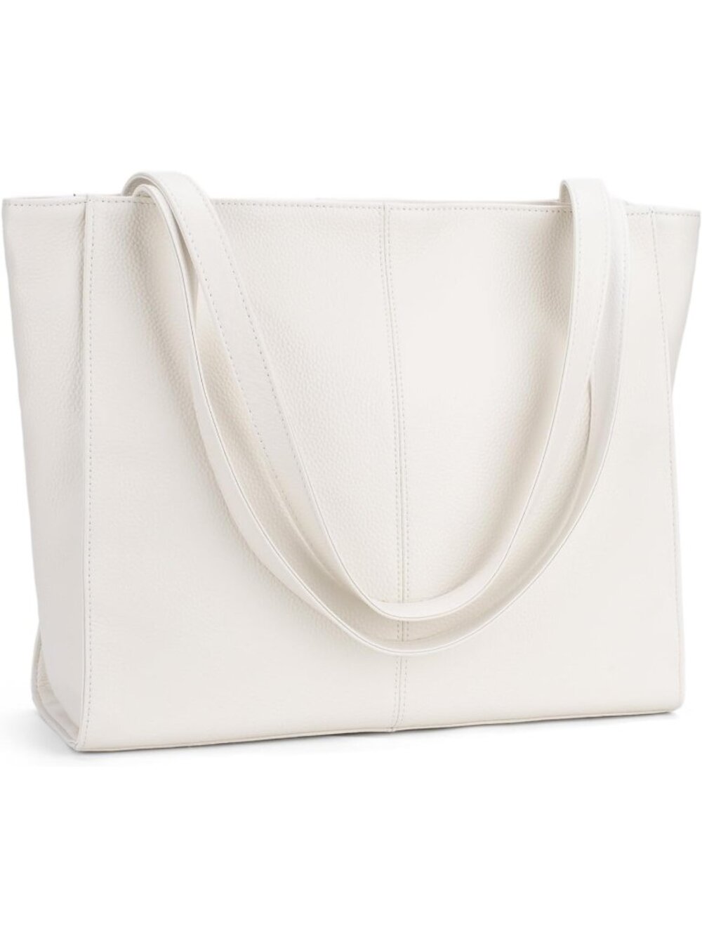Women's White Genuine Leather Shoulder Purses Satchel Tote Bag with Top Handles